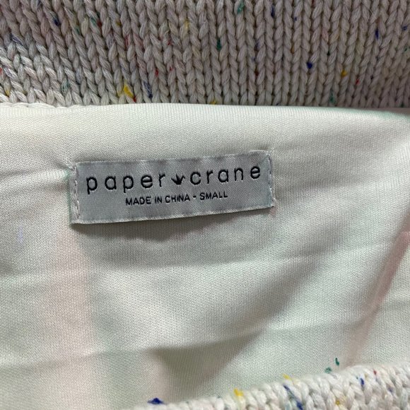 Knit Cream and Multi Skirt, Size Small - Picture 5 of 5